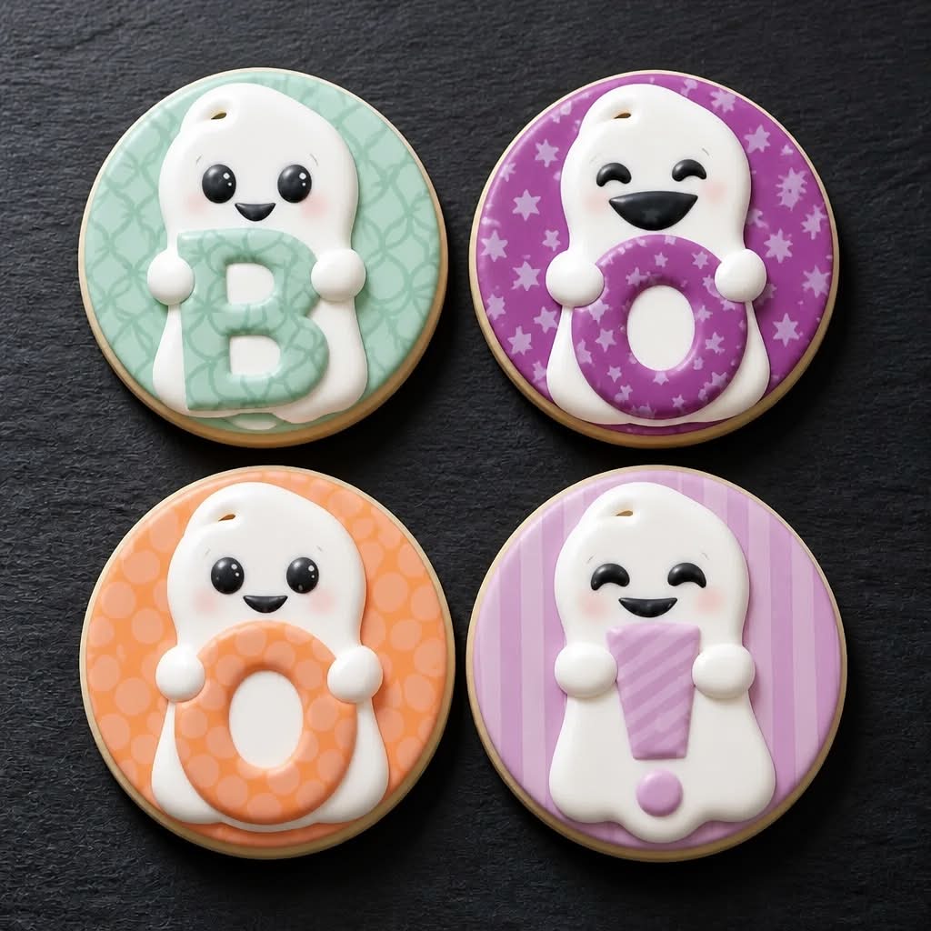 Boîte de 4 biscuits décorés Halloween – 100% sucre d’érable
