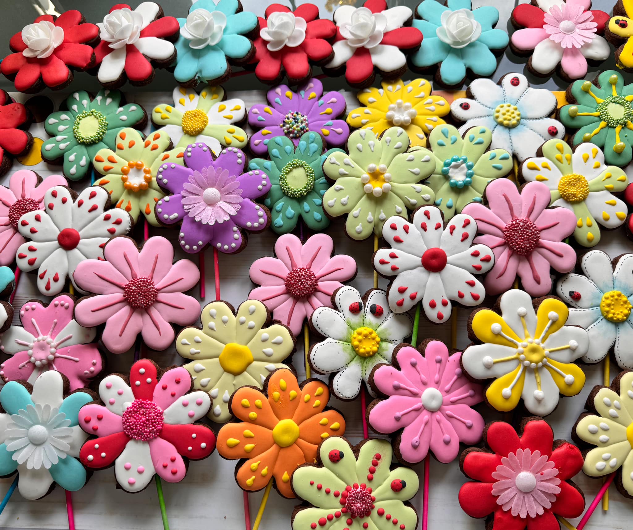 Fleur grand format sur baton