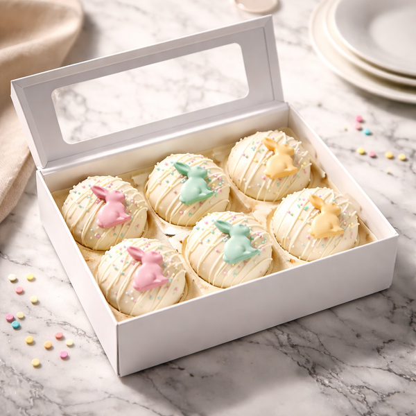 Cake pop boîte de 6 - saveur mixte (chocolat, vanille, gâteau de fête)