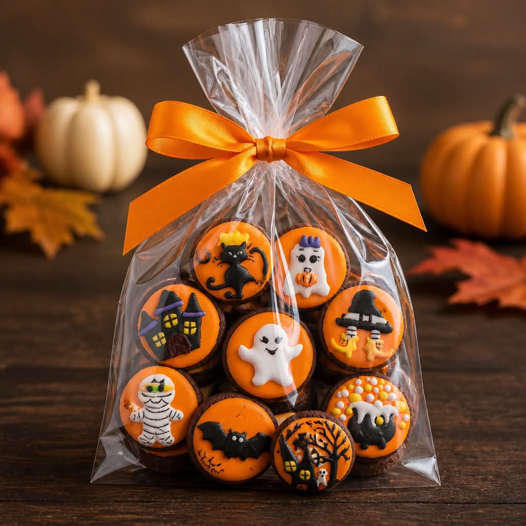 Sac de 12 mini biscuits décorés Halloween – 100% sucre d’érable