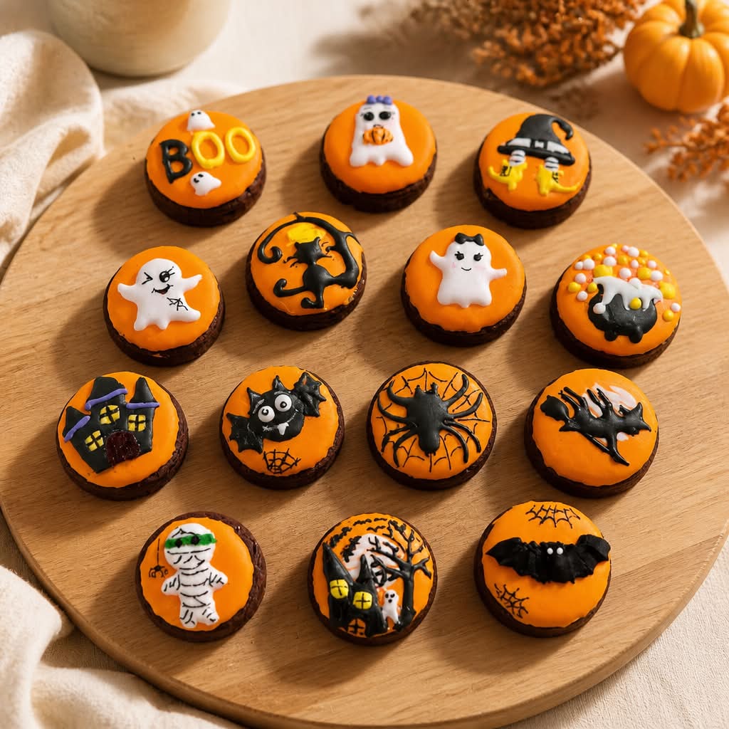 Sac de 12 mini biscuits décorés Halloween – 100% sucre d’érable